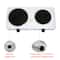 MegaChef Sleek White Electric Portable Lightweight Dual Burner Cooktop Buffet Range